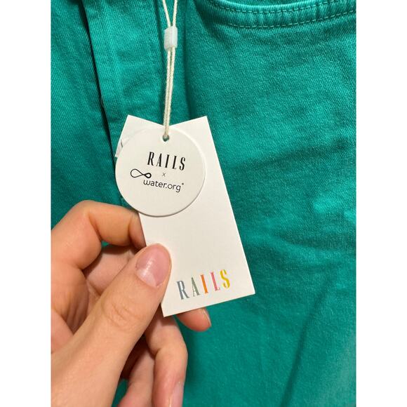 NEW Rails Getty Wide Leg Jeans in Emerald Green Size 25 - Picture 5 of 8